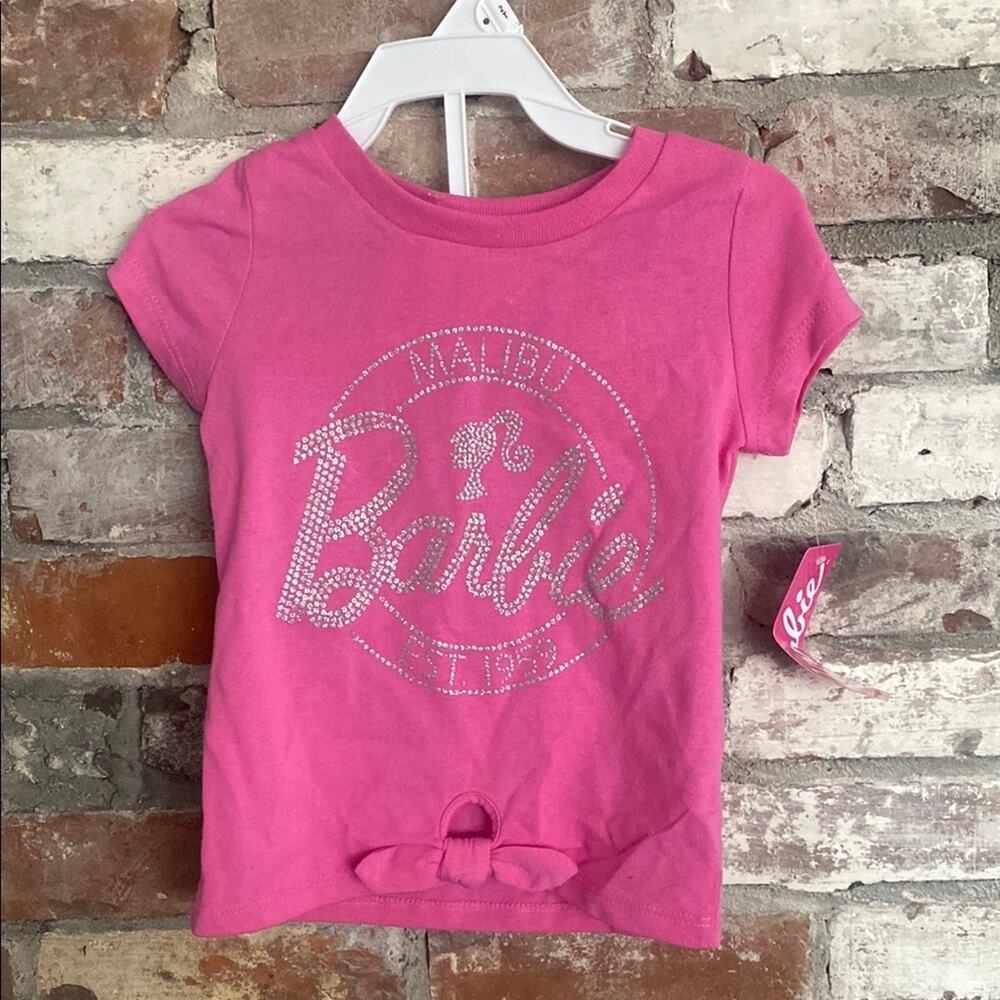 Barbie Pink Kids Fuax Tie T-Shirt Size 2T
